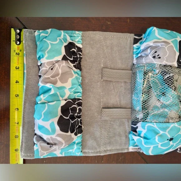 Lilly Bit Elegant Mini Baby Bag - Black, Aqua Diaper Clutch Adjustable Crossbody - Picture 10 of 12